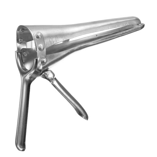 Espéculo de acero inoxidable de uso veterinario