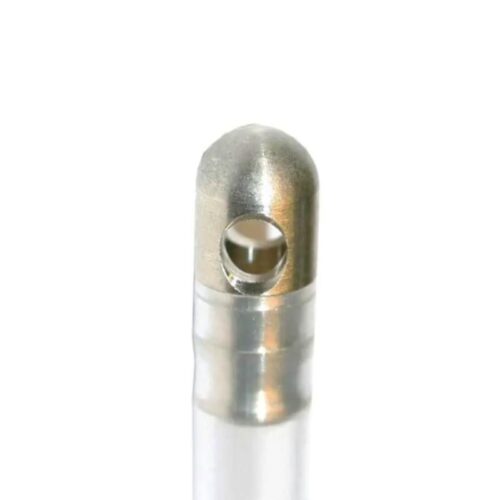 Funda de transferencia de embriones equina con punta metálica, salida lateral, para pajilla de 0.5