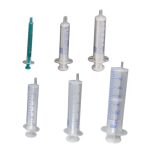 Jeringa desechable estéril sin émbolo