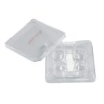 Placa de 4 pocillos para embriones con tapa, paq. 4