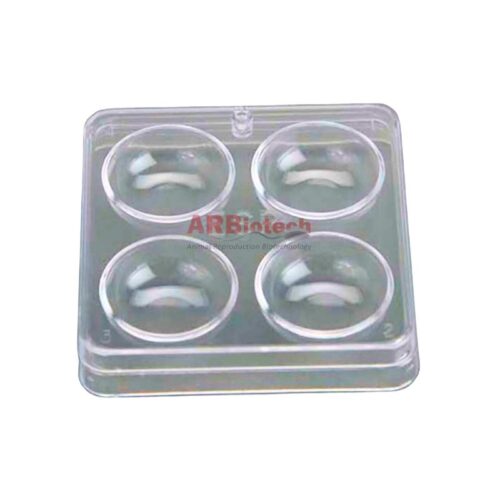 Placa de cultivo de cuatro pocillos paq. de 10